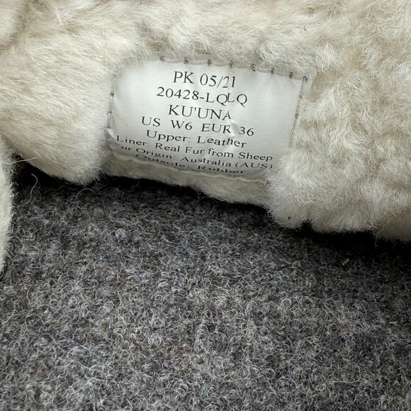 OluKai Womens Ku'Una Slippers US 6 EU 36 Red Lilikoi Leather Shearling NIB - Picture 12 of 12